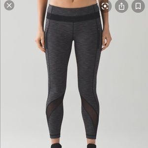 LULULEMON INSPIRE TIGHT II HEATHERED BLACK 6